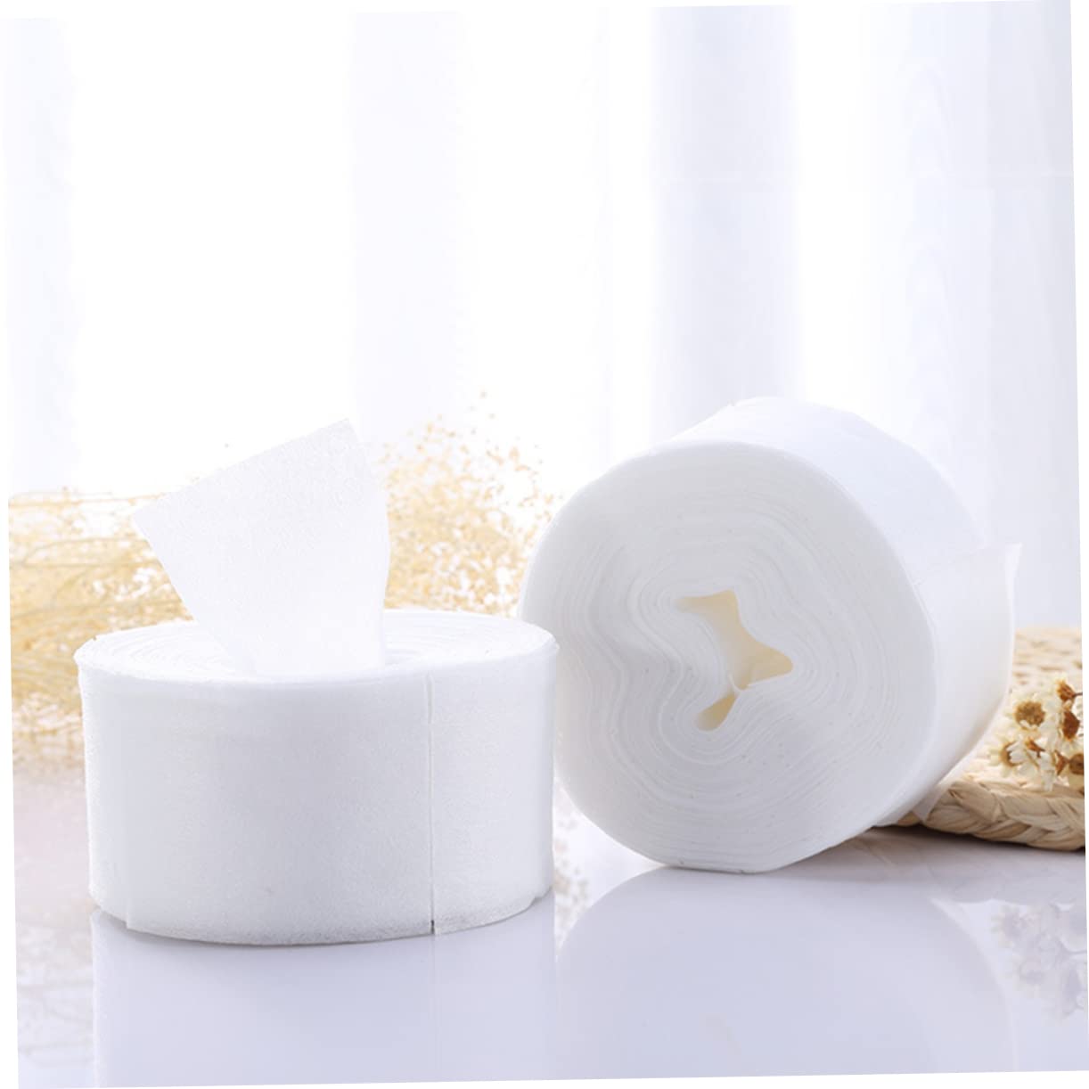 FRCOLOR 4pezzi Cotton Pads Per Rimozione Makeup Morbidi e Delicati Estratti Per Detersione Viso e Unghie Strumento Di Bellezza Multiuso Confezione Random Colorata