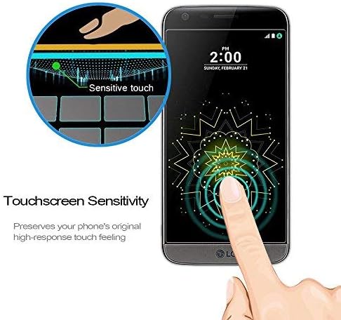 KATIN LG G5 Screen Protector - [2-Pack] LG G5 Tempered Glass Screen Protector Bubble free, 9H Hardness with Lifetime Replacement Warranty