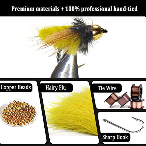 133 Pcs Fly Fishing Flies Fishing Ultra-Thin Portable Flies Kit Assortment With Box Trout Fishing Fly Lures #TOP2