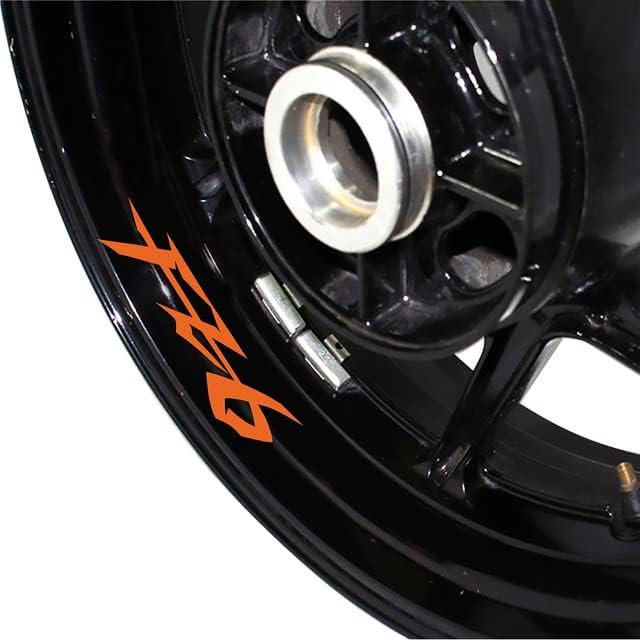 Kit de calcomanías reflectantes para llantas de motocicleta, impermeables, para llantas de neumáticos, decoración para Yamaha FZ6 FZ 6 (naranja)