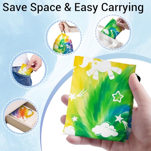 Image of Tie Dye Horse Grip Bags for Gymnasts Small Portable Drawstring Storage Pouch Bag Party Favor