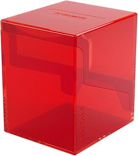 Gamegenic Bastion 100+ XL Deck Box - Compact, Secure, and Perfectly Organized for Your Trading Cards! Safely Protects 100+ Double-Sleeved Cards, Red Color, Made