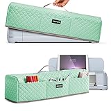 AMOIGEE Padded Dust Cover Compatible with Cricut Maker, Cricut Maker 3, Explore Air 2, Cricut Explore 3 Machine, with Pockets for Cricut Accessories, Mint