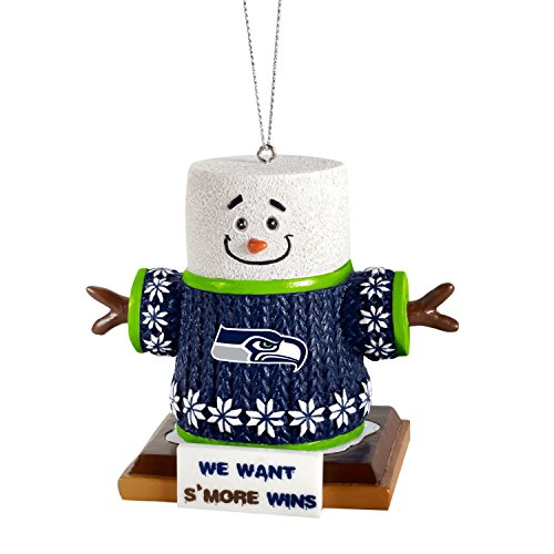 NFL Football Team Logo Smores Holiday Tree Ornament - Pick Team (Seattle Seahawks)