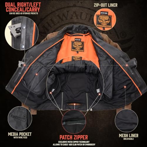 Image of Milwaukee Leather Women's Classic Premium Leather Motorcycle MC Style Riding Jacket
