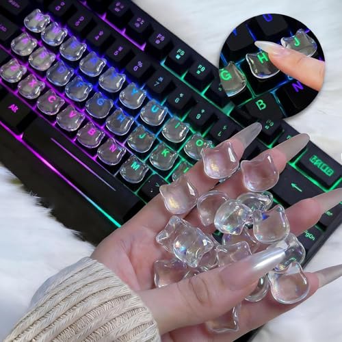 Quafochi 60pcs Keyboard Bubbles for Long Nails, Ergonomic...