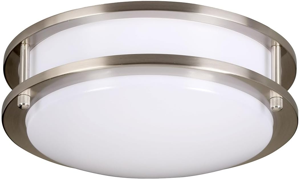 Miseno ML14275 10" Wide Flush Mount Drum Ceiling Fixture - Brushed Nickel