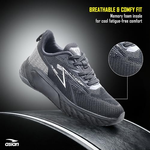 Image of ASIAN Powerplay-37 Men's Running Shoes | Ultra Soft Cushion Midsole, Breathable Knit Upper, Lightweight Design, Durable TPR Grip Outsole & Comfort for Running, Gym & Daily Use