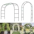 Metal Pergola Arbor Garden Arch - 4.6 * 7.8 or 6.4 * 7.5Ft, Assemble Freely 2 Sizes for Various Climbing Plant, Bridal Party Decoration
