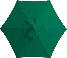Dossel de tecido de substituição para guarda-sol de jardim de 6 ou 8 braços | 2 m 2,7 m para cobertura de guarda-sol | Material de poliéster com proteção UV50 resistente à água