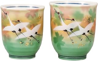 Kutani Yakiwataya Teacup/Gold Leaf Flower Crane K9-801