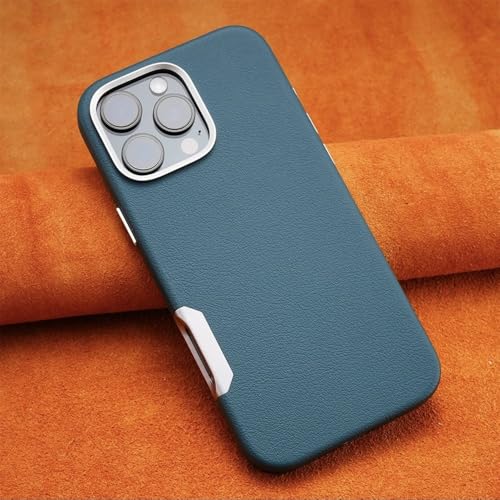 Étui magnétique iPhone 16 Plus coque cuir bleu au quotidien