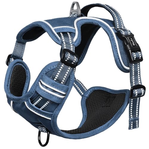 Image of HEELE Dog Harness for Medium Dogs No Pull Dog Vest Harness with Soft Padded Handle Reflective for Outdoor Training, Royal Blue, M