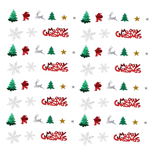 OUNONA 1 Juego Lentejuelas de letras Decoración navideña mesa de vacaciones adornos de mesa de navidad confeti de de nieve decoración de confeti espolvorear el plastico