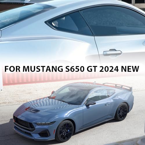 Image of Jogon Rear Window Louvers Trim for Ford Mustang S650 GT Coupe Dark Horse Ecoboost 2024 2025 2026, C Pillar Window Blinds (Style B)