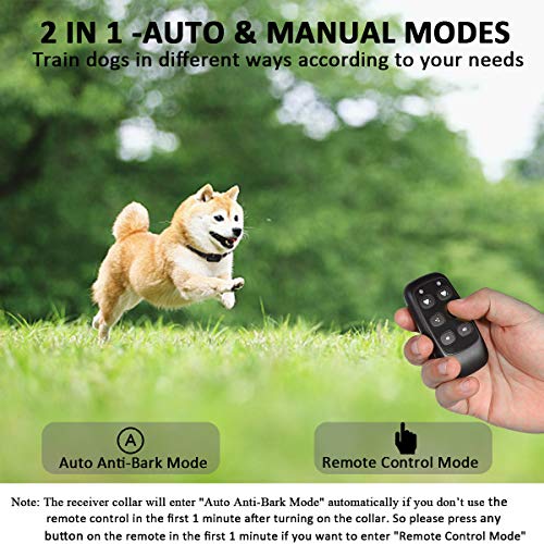 Poiiopy Citronella Dog Training Collar With Remote, Auto + Manual 2 Modes, Spray + Beep Citronella Dog Bark Control Collar thumb #1