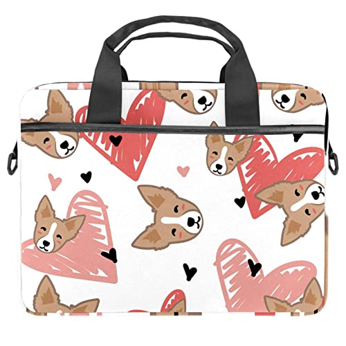 Housse ordinateur 14.5 pouces antichoc et stylée avec motif chien Corgi