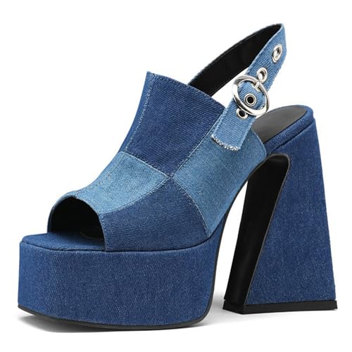 Sandales slingbacks à talons épais au design raffiné pour femme
