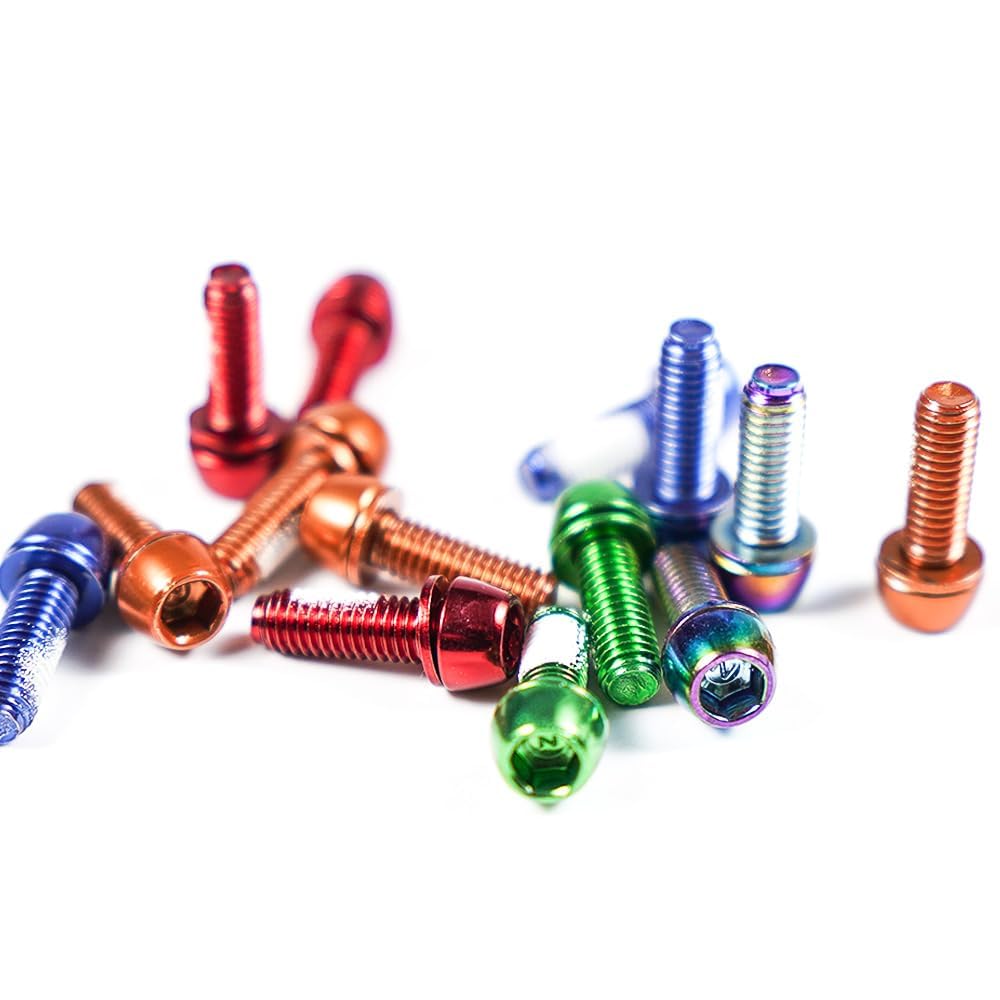 Chooee Viti per Attacco Manubrio della Bicicletta,M5 x 18mm Bulloni Stelo per MTB/Bici da Strada, 6 Pezzi