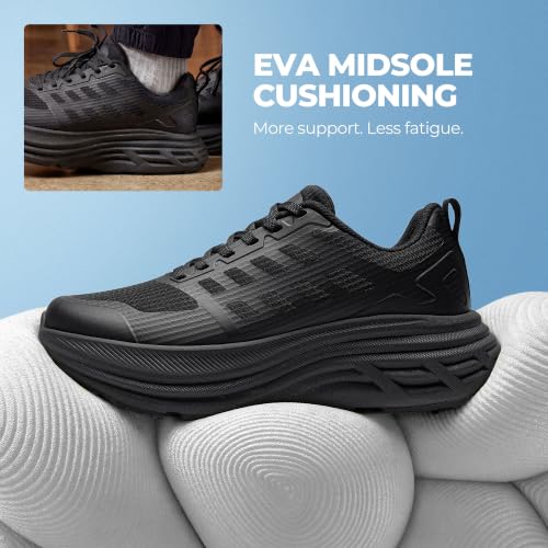 NORTIV 8 Women's Slip-Resistant Lace-Up Work Shoes (All Black or Black/White) 35.99 + Free Shipping + 40% Off Code 4OOER6LD - image 3