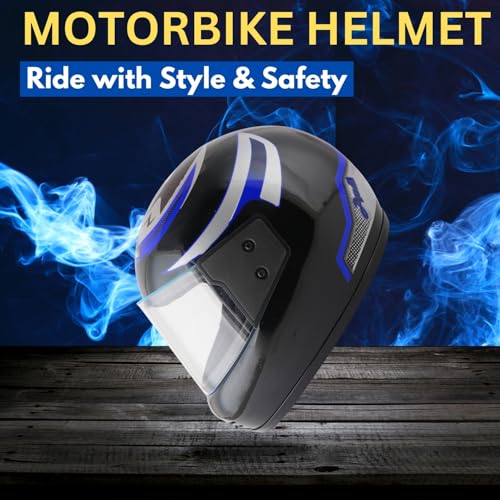 Image of Sage Square Audi Kimi Full Face Helmet | ISI Certified | Clear Visor | Ultra Comfort Inner Padding Extra Comfort & Stylish