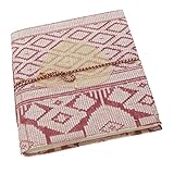 Ca.80 Seiten aus nachhaltigem Holzfreiem recycling Papier / Khadda-Papier - Nachhaltig Traditionell in Handarbeit hergestellt aus recycelter Baumwolle -Blanko / unliniert - Holzfrei mit Schnur zum verschließen