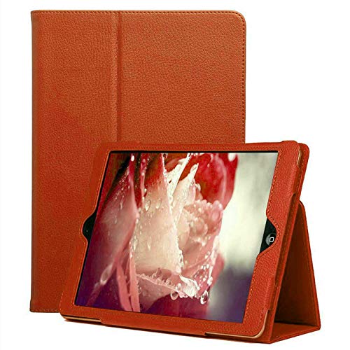 Leather Folio Flip Case For iPad Air (9.7", 2013-2018) (Orange), 9.7 inch
