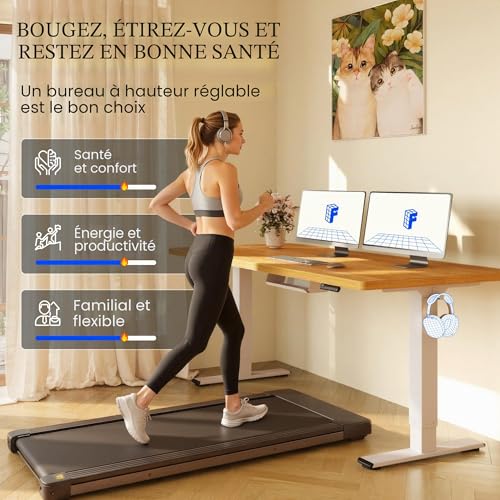 Bureau assis debout électrique contre le mal de dos 160x80cm - 5