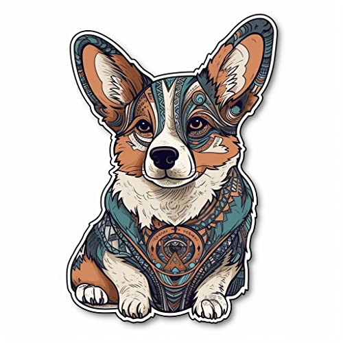 Image of Yoonek Graphics Welsh Corgi Welsh Corgi Dog Vinyl Decal Sticker for Car, Laptop, Tumbler, More. #009922-4 inch