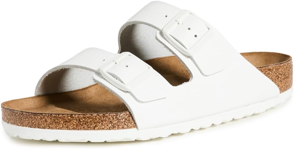 Birkenstock Men's Arizona Soft Footbed Sandals, White, 11 Medium US