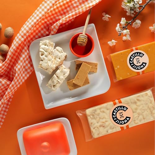 Castillo de Jijona Natürlicher Nougat mit Zimt – Mandel 30 % und 30 % kandiertes Eigelb – höchste Qualität – traditioneller Geschmack und Zimt-Note – hergestellt in Spanien (Jijona) | 250 g