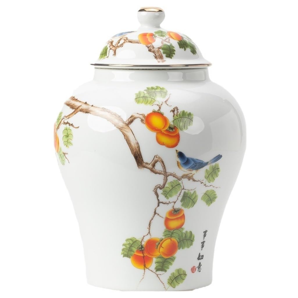 Almacenamiento de té en tarro de cerámica retro grande