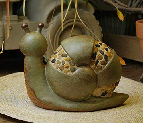 Garden Decoration Statue, Snail Sculpture Animal Decoration Home Outdoor Courtyard Ceramic Retro Decoration Collection #TOP1