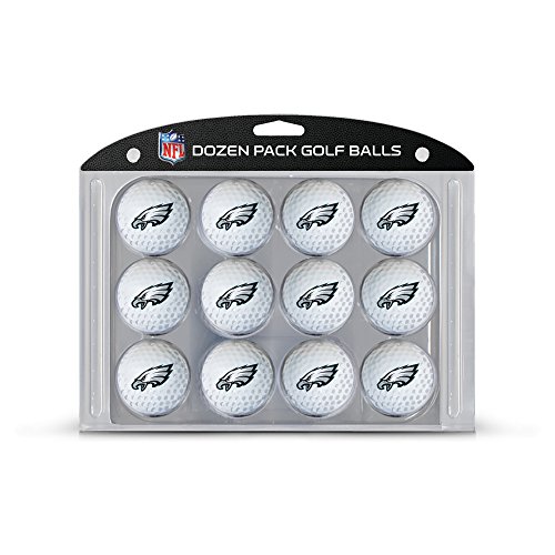Team Golf 32203 Nfl Philadelphia Eagles Dozen Regulation Size Golf Balls, 12 Pack, Full Color Durable Team Imprint #TOP13
