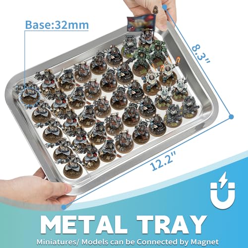 WELIDAY Miniatures Storage Case Miniatures Transport Case Aluminum Alloy Frame Display Case with Lock and Trolley (Medium Size) - image 3
