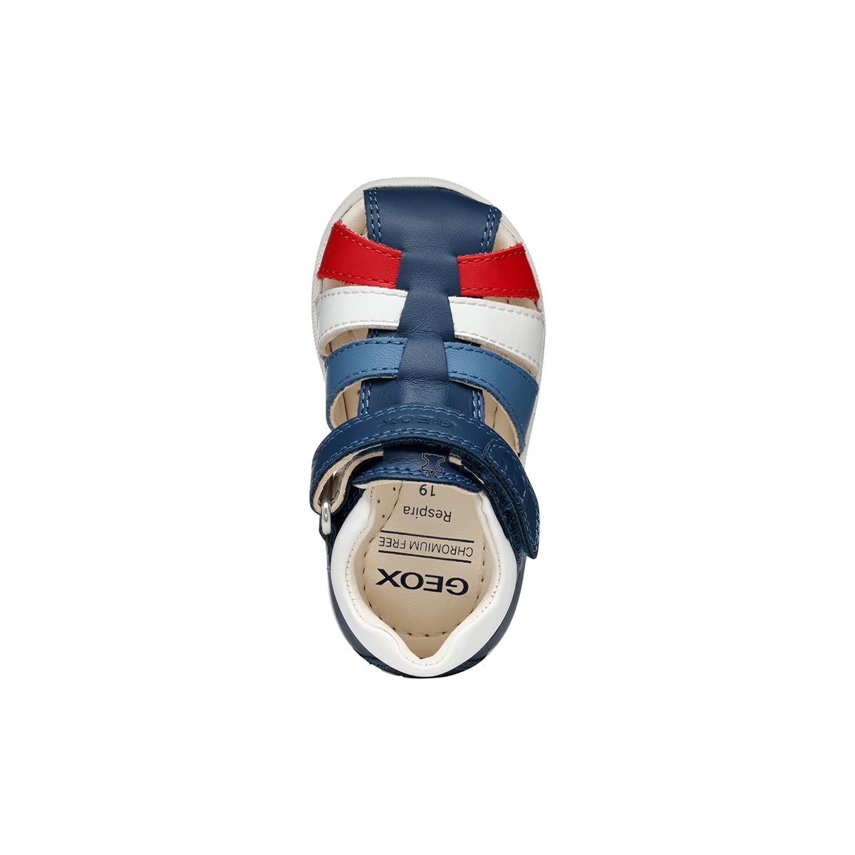 Geox B Sandal MACCHIA Boy, Sandały dziecięce-dziecięce, Avio/White, 22 EU, Kolor biały, 22 EU