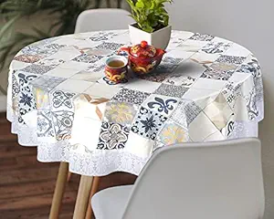 Stylista PVC Waterproof 4 Seater Round Table Cover 60 Inches Diameter