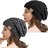 REDESS Slouchy Beanie Hat for Men and Women Winter Warm Chunky Soft Oversized Cable Knit Cap