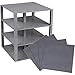 Strictly Briks Large Classic Stackable Baseplates - Compatible with All Major Brands - Building Bricks for Towers, Shelves, and More - Gray Base Plate - 4 Base Plates & 30 Stackers - 10x10 Inches