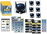 Batman Birthday Party Supplies Favor Bundle Pack includes Loot Bags, Bracelets, Tattoos, Stickers,...
