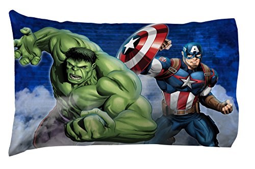 Image of Marvel Avengers Kids Comforter Set, Full 5 Pc (Official Marvel Product) | Superhero Bed in a Bag; Captain America, Iron Man, Hulk, Thor; Reversible, Super Soft Machine Washable Microfiber