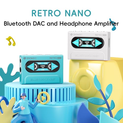 FiiO/Snowsky レトロナノBluetooth USB DAC AMP LDAC、aptX Adaptive、aptX LL対応（3.5mmアンバランス＆4.4mmバランス出力）（ホワイト）