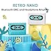 FiiO/Snowsky Retro Nano Bluetooth USB DAC AMP with LDAC, aptX Adaptive, aptX LL (3.5mm Unbalanced & 4.4mm Balanced Output) (Blue)