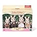 Calico Critters, Sweetpea Rabbit Family, Dolls, Dollhouse Figures, Collectible Toys, 3 inches