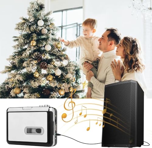 Reshow Portable Cassette Tape Player, Best Overall Standalone USB to MP3 Converter, Audio Cassette to Digital Converter Automatically Divides(Silver) - Thumbnail 6