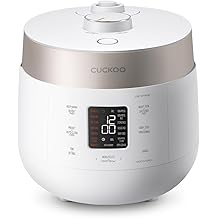 CUCKOO Twin Pressure Rice Cooker 6-Cup Uncooked / 12-Cup Cooked with Nonstick Inner Pot, Versatile Rice Maker &amp; Warmer with 16 Menu Options, Open Cooking Mode, Voice Guide, White (CRP-ST0609FW)