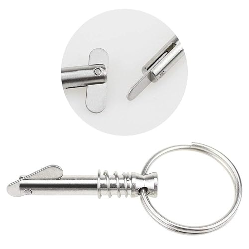 Vista 4 de Hysagtek 6 pines Bimini de 14 de pulgada de diámetro, accesorios superiores Bimini de liberación rápida, pasadores de toldo para lancha, accesorios