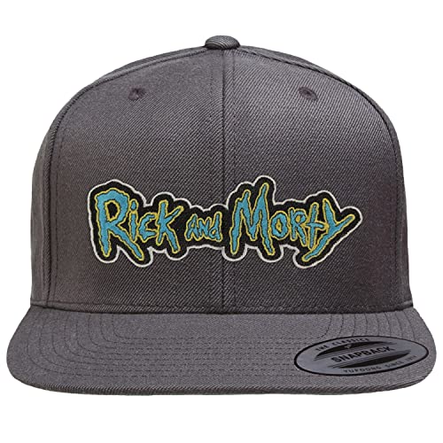 RICK AND MORTY Offizielles Lizenzprodukt Premium Snapback Cap (Dunkelgrau), Einheitsgröße
