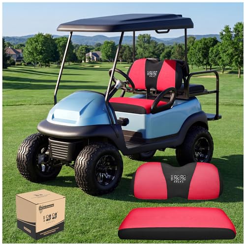 10L0L Keep Warm Golf Cart Seat Covers for Club Car Precedent & Yamaha, Front Seat Cover Set for All Seasons Breathable & Warm Made of Polyester Mesh Cloth