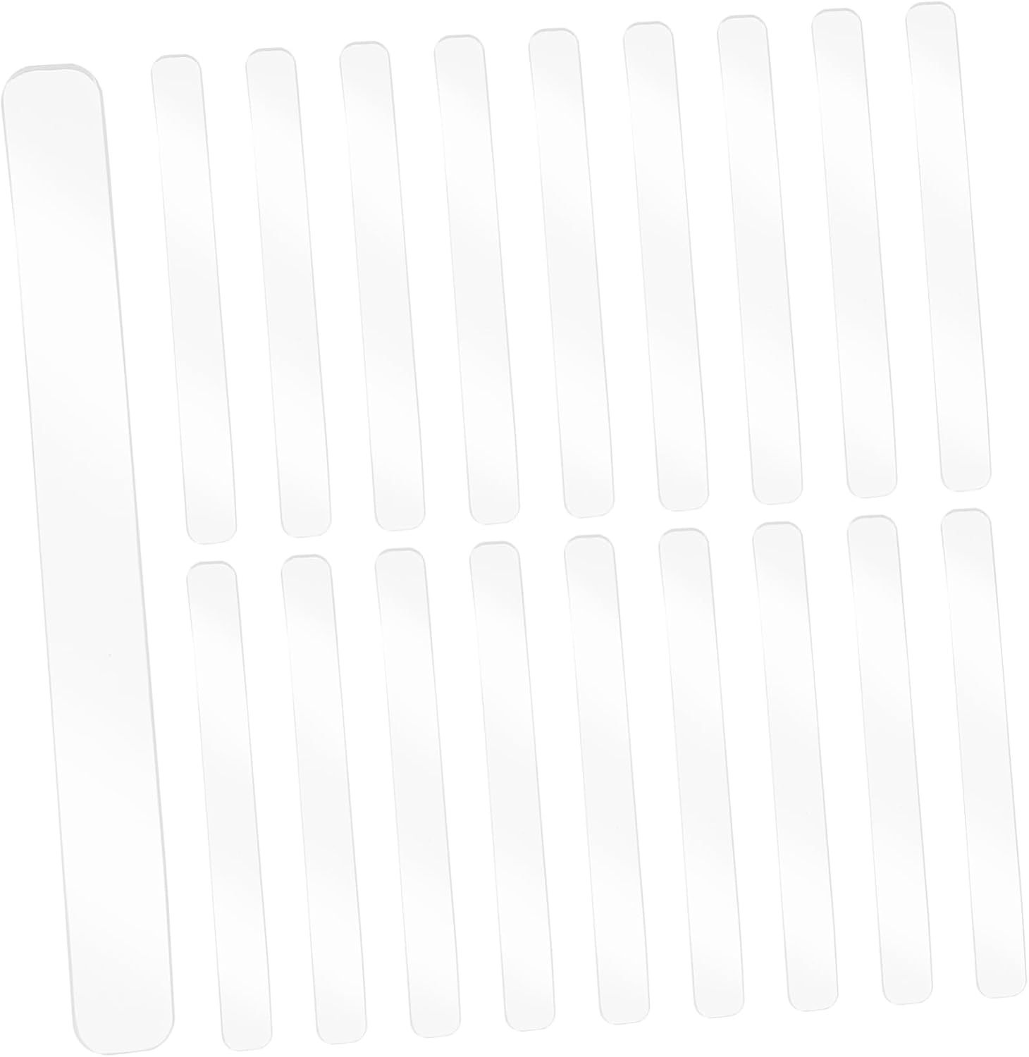 20PCS Transparent Self Adhesive Collision Strips Silicone Cabinet Door Bumpers for Drawers Windows Discreet Furniture Protection Easy Installation